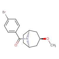 Chemical structure of (1R,3S,5S)-8-(4-bromobenzoyl)-3-methoxy-8-azabicyclo[3.2.1]octane - CSSB02206077209