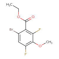 Chemical structure of ethyl 6-bromo-2,4-difluoro-3-methoxybenzoate - CSSB14957029179