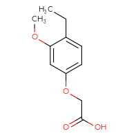 Chemical structure of 2-(4-ethyl-3-methoxyphenoxy)acetic acid - CSSB14997627843