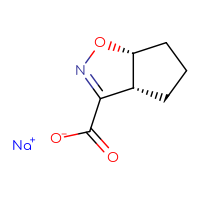 Chemical structure of sodium (3aR,6aR)-3aH,4H,5H,6H,6aH-cyclopenta[d][1,2]oxazole-3-carboxylate - CSSB02495339814