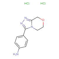 Chemical structure of 4-{5H,6H,8H-[1,2,4]triazolo[3,4-c][1,4]oxazin-3-yl}aniline dihydrochloride - CSSB00161112469
