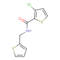 Chemical structure of 3-chloro-N-[(thiophen-2-yl)methyl]thiophene-2-carboxamide - CSSB01992535485