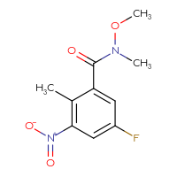 Chemical structure of 5-fluoro-N-methoxy-N,2-dimethyl-3-nitrobenzamide - CSSB06650828078