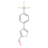 Chemical structure of 4-[4-(trifluoromethyl)phenyl]thiophene-2-carbaldehyde - CSSB00126084795