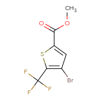 Chemical structure of methyl 4-bromo-5-(trifluoromethyl)thiophene-2-carboxylate - CSSB00016037519