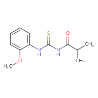 Chemical structure of 1-(2-methoxyphenyl)-3-(2-methylpropanoyl)thiourea - CSSB00020585740