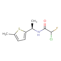 Chemical structure of 2-chloro-2-fluoro-N-[(1R)-1-(5-methylthiophen-2-yl)ethyl]acetamide - CSSB21332122471