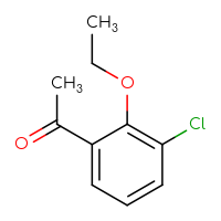 Chemical structure of 1-(3-chloro-2-ethoxyphenyl)ethan-1-one - CSSB00009844521