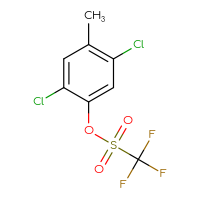 Chemical structure of 2,5-dichloro-4-methylphenyl trifluoromethanesulfonate - CSSB20788617350