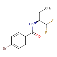 Chemical structure of 4-bromo-N-[(2S)-1,1-difluorobutan-2-yl]benzamide - CSSB02144802545