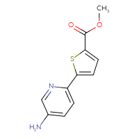 Chemical structure of methyl 5-(5-aminopyridin-2-yl)thiophene-2-carboxylate - CSSB00010174204