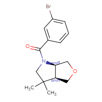 Chemical structure of rac-(3aR,6aS)-1-(3-bromobenzoyl)-3,3-dimethyl-hexahydro-1H-furo[3,4-b]pyrrole - CSSB21444812013
