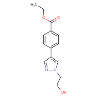 Chemical structure of ethyl 4-[1-(2-hydroxyethyl)-1H-pyrazol-4-yl]benzoate - CSSB06584247069
