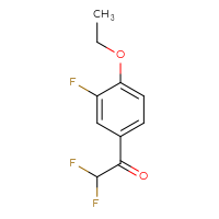 Chemical structure of 1-(4-ethoxy-3-fluorophenyl)-2,2-difluoroethan-1-one - CSSB14924356695
