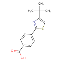 Chemical structure of 4-(4-tert-butyl-1,3-thiazol-2-yl)benzoic acid - CSSB00003171277