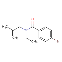 Chemical structure of 4-bromo-N-ethyl-N-(2-methylprop-2-en-1-yl)benzamide - CSSB00000192710