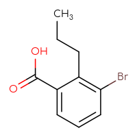 Chemical structure of 3-bromo-2-propylbenzoic acid - CSSB00010125498