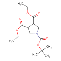 Chemical structure of 1-tert-butyl 3,4-diethyl pyrrolidine-1,3,4-tricarboxylate - CSSB00010284728