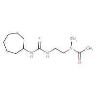 Chemical structure of N-{2-[(cycloheptylcarbamothioyl)amino]ethyl}-N-methylacetamide - CSSB21432505248