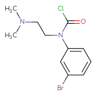Chemical structure of N-(3-bromophenyl)-N-[2-(dimethylamino)ethyl]carbamoyl chloride - CSSB15021235199