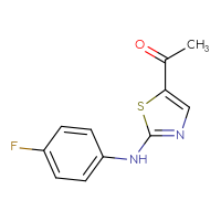 Chemical structure of 1-{2-[(4-fluorophenyl)amino]-1,3-thiazol-5-yl}ethan-1-one - CSSB00000069672