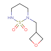 Chemical structure of 2-[(oxetan-3-yl)methyl]-1λ⁶,2,6-thiadiazinane-1,1-dione - CSMB00154018509