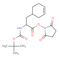 Chemical structure of 2,5-dioxopyrrolidin-1-yl 2-{[(tert-butoxy)carbonyl]amino}-3-(cyclohex-3-en-1-yl)propanoate - CSSB20270601696