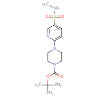 Chemical structure of tert-butyl 4-[5-(methylsulfamoyl)pyridin-2-yl]piperazine-1-carboxylate - CSSB00317640639