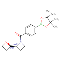 Chemical structure of rac-(2S)-2-[(2R)-oxetan-2-yl]-1-[4-(4,4,5,5-tetramethyl-1,3,2-dioxaborolan-2-yl)benzoyl]azetidine - CSSB21331612585