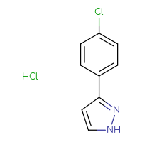 Chemical structure of 3-(4-chlorophenyl)-1H-pyrazole hydrochloride - CSSB00102560300