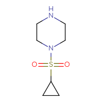 Chemical structure of 1-(cyclopropanesulfonyl)piperazine - CSSB00012103732