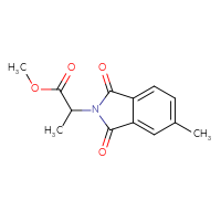 Chemical structure of methyl 2-(5-methyl-1,3-dioxo-2,3-dihydro-1H-isoindol-2-yl)propanoate - CSSB02000637361