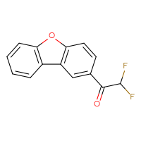 Chemical structure of 2,2-difluoro-1-{8-oxatricyclo[7.4.0.0²,⁷]trideca-1(9),2(7),3,5,10,12-hexaen-4-yl}ethan-1-one - CSSB02525578459