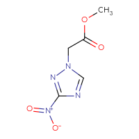 Chemical structure of methyl 2-(3-nitro-1H-1,2,4-triazol-1-yl)acetate - CSSB00000728565