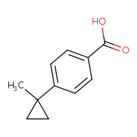 Chemical structure of 4-(1-methylcyclopropyl)benzoic acid - CSSB00000083689