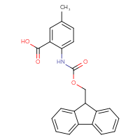 Chemical structure of 2-({[(9H-fluoren-9-yl)methoxy]carbonyl}amino)-5-methylbenzoic acid - CSSB00011866252