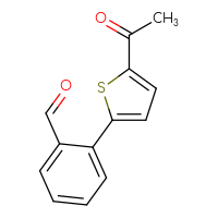 Chemical structure of 2-(5-acetylthiophen-2-yl)benzaldehyde - CSSB00010176397