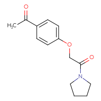 Chemical structure of 2-(4-acetylphenoxy)-1-(pyrrolidin-1-yl)ethan-1-one - CSSB00000576783
