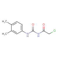 Chemical structure of 3-(2-chloroacetyl)-1-(3,4-dimethylphenyl)urea - CSSB00000216511