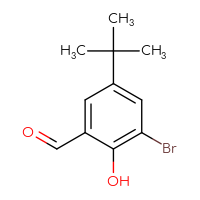 Chemical structure of 3-bromo-5-tert-butyl-2-hydroxybenzaldehyde - CSSB00010175129