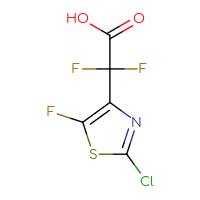 Chemical structure of 2-(2-chloro-5-fluoro-1,3-thiazol-4-yl)-2,2-difluoroacetic acid - CSSB03551317998