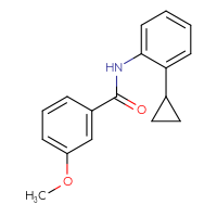 Chemical structure of N-(2-cyclopropylphenyl)-3-methoxybenzamide - CSSB00132386177