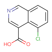 Chemical structure of 5-chloroisoquinoline-4-carboxylic acid - CSSB00010935048