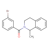 Chemical structure of 2-(3-bromobenzoyl)-1-methyl-1,2,3,4-tetrahydroisoquinoline - CSSB00105081804