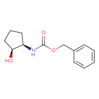 Chemical structure of benzyl N-[(1R,2S)-2-hydroxycyclopentyl]carbamate - CSSB03496553159