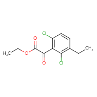 Chemical structure of ethyl 2-(2,6-dichloro-3-ethylphenyl)-2-oxoacetate - CSSB21103686252