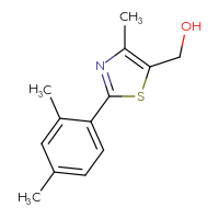 Chemical structure of [2-(2,4-dimethylphenyl)-4-methyl-1,3-thiazol-5-yl]methanol - CSSB00010228529
