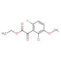 Chemical structure of ethyl 2-(2-chloro-6-fluoro-3-methoxyphenyl)-2-oxoacetate - CSSB02523413930
