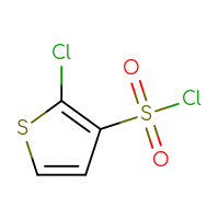 Chemical structure of 2-chlorothiophene-3-sulfonyl chloride - CSSB00012020407