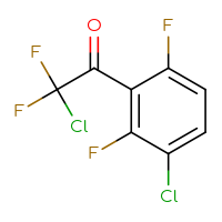 Chemical structure of 2-chloro-1-(3-chloro-2,6-difluorophenyl)-2,2-difluoroethan-1-one - CSSB15020909302